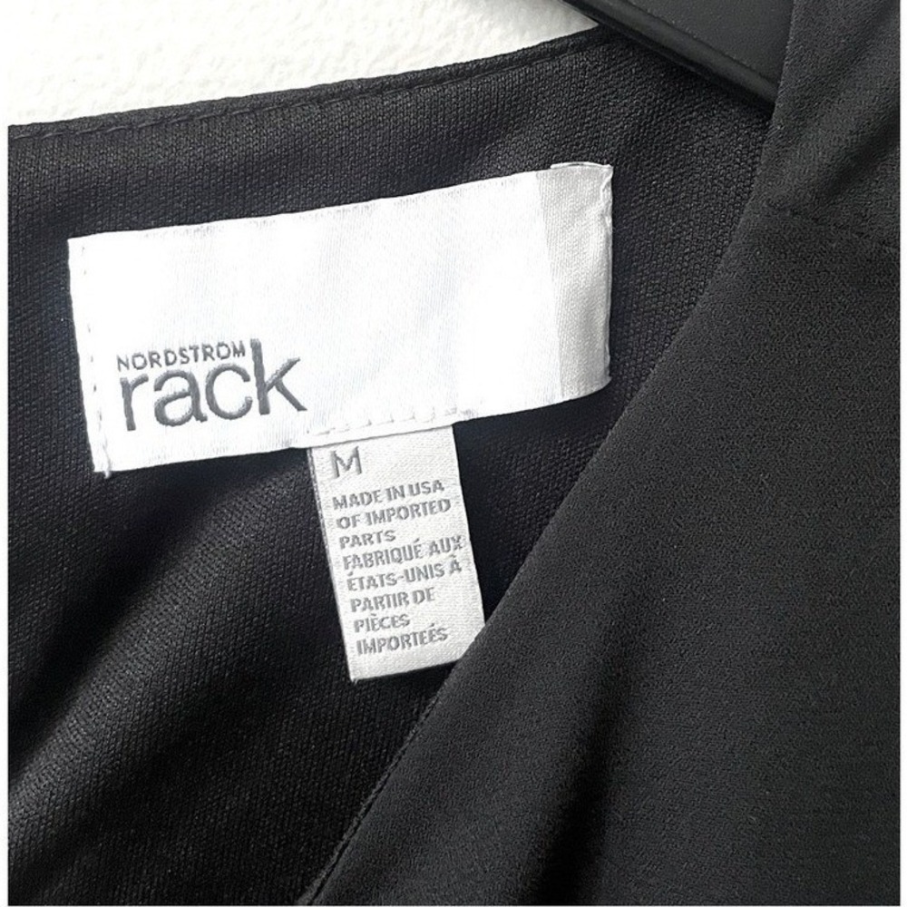 Nordstrom Rack Sleeveless Shift Dress Womens Medium Black Casual Chic New - Picture 3 of 11
